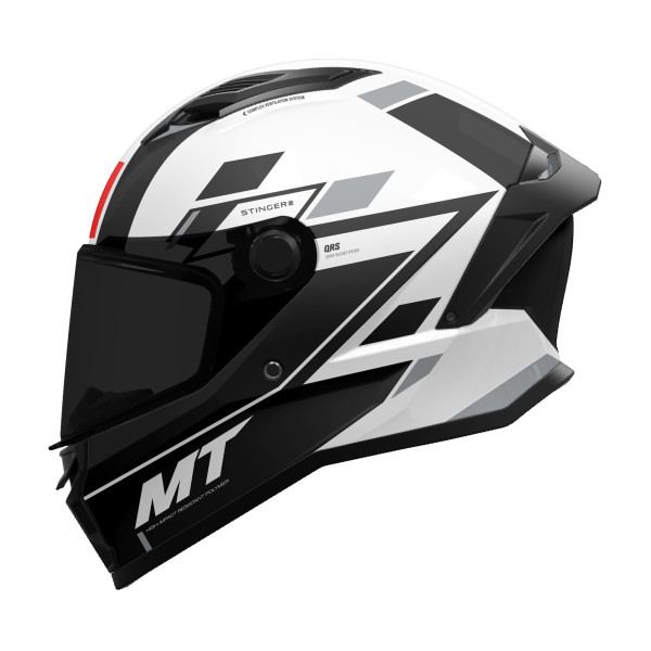 MT Helmets MT STINGER 2 ZIVZE A2 GLOSS BLACK WHITE S